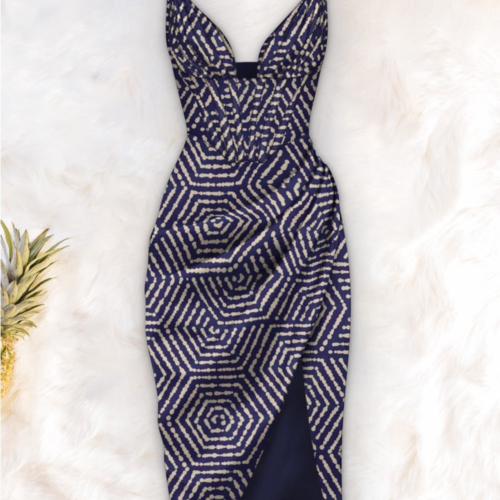 Averie Dilla Draped Midi Dress NWT Medium - Picture 8 of 9